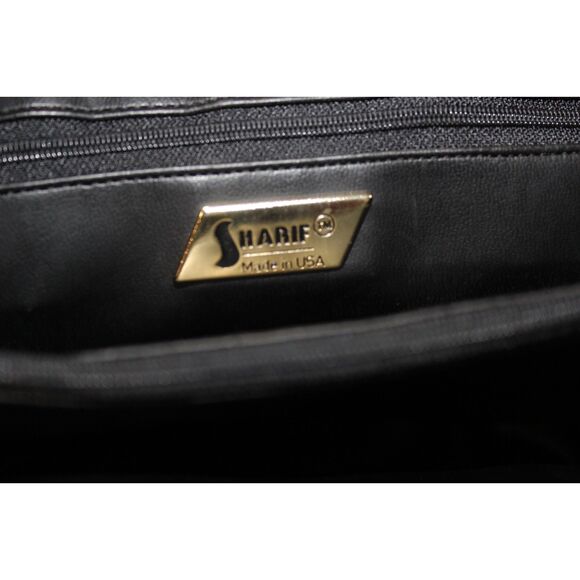 Vintage 1990s SHARIF Color Block Leather Purse - Made in USA - Retro Designer - Picture 6 of 13